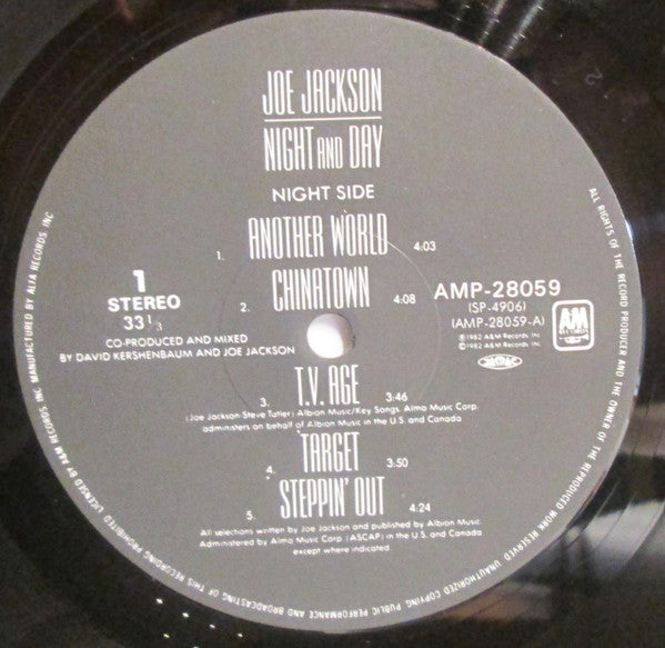 Joe Jackson - Night And Day (Vinyl, LP, Album, Stereo)