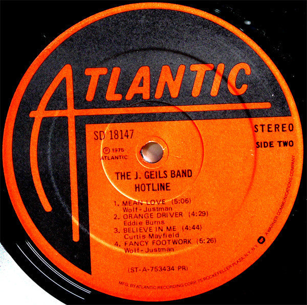 The J. Geils Band - Hotline (Vinyl, LP, Album, Repress) Very Good Plus (VG+) / Very Good (VG)