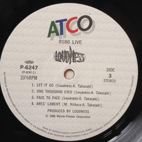 Loudness (5) - 8186 Live (Vinyl, Vinyl, All Media, LP, Album, 7", 4...