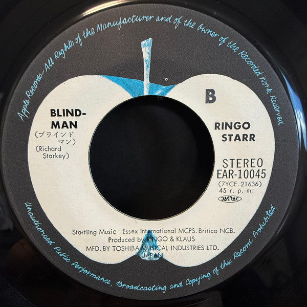 Ringo Starr - Back Off Boogaloo / Blindman (Vinyl, 7", Single, Stereo) Very Good Plus (VG+) / Very Good Plus (VG+)