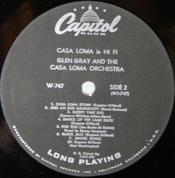 Glen Gray & The Casa Loma Orchestra - Casa Loma In Hi-Fi (Vinyl, LP, Album) Good Plus (G+) / Good Plus (G+)