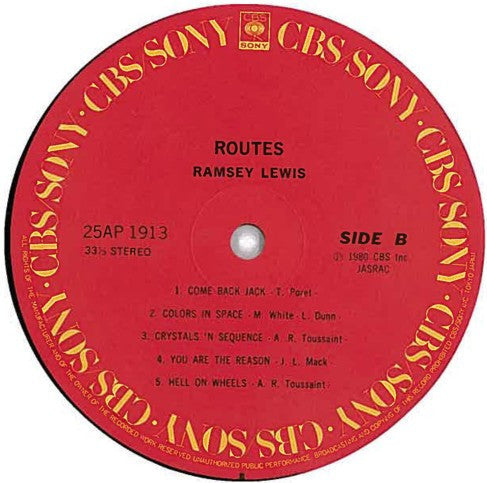 Ramsey Lewis - Routes (Vinyl, LP, Album) Very Good Plus (VG+) / Very Good (VG)