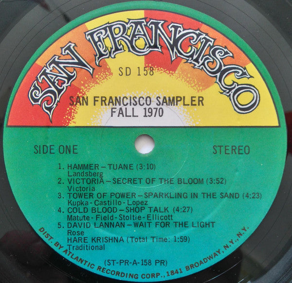 Various - San Francisco Sampler - Fall 1970 (Vinyl, LP, Sampler, Stereo) Very Good (VG) / Good (G)