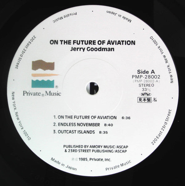 Jerry Goodman - On The Future Of Aviation (Vinyl, LP, Album, Promo, Stereo) Very Good Plus (VG+) / Very Good Plus (VG+)