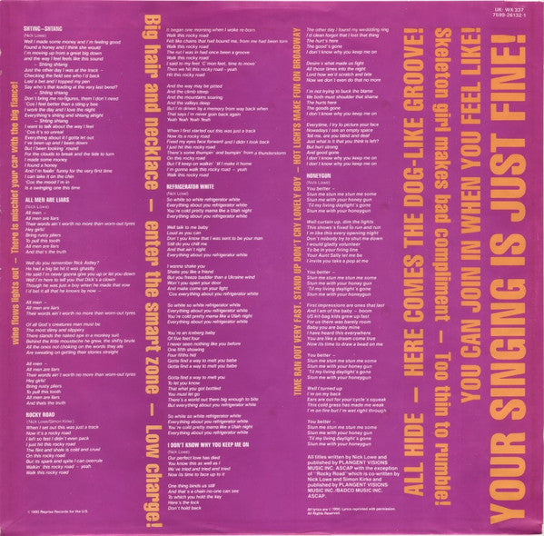 Nick Lowe - Party Of One (Vinyl, LP, Album, Stereo) Very Good Plus (VG+) / Very Good Plus (VG+)