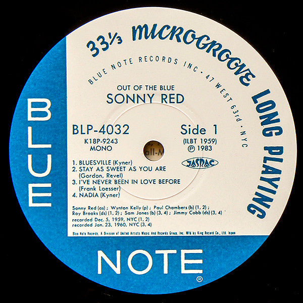 Sonny Red - Out Of The Blue (Vinyl, LP, Album, Reissue, Mono) Very Good Plus (VG+) / Very Good Plus (VG+)