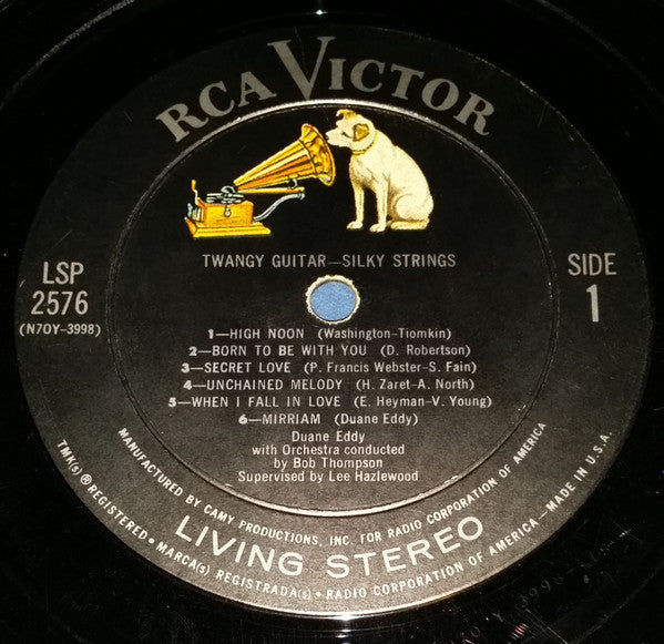 Duane Eddy - Twangy Guitar Silky Strings (Vinyl, LP, Album, Stereo) Good Plus (G+) / Good Plus (G+)