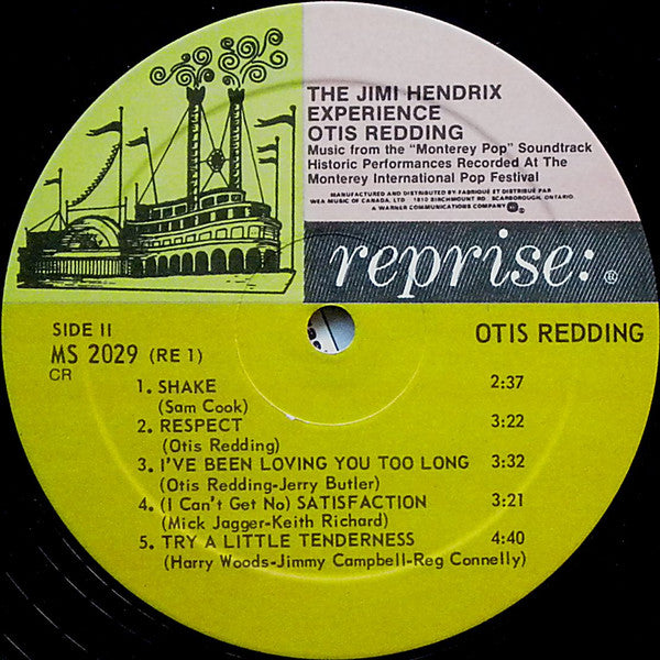 Otis Redding - Historic Performances Recorded At The Monterey International Pop Festival (Vinyl, LP, Album, Reissue) Very Good Plus (VG+) / Very Good (VG)