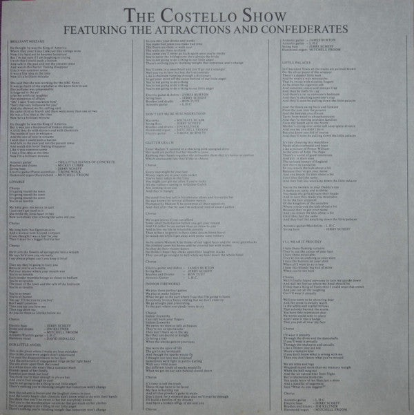 The Costello Show - King Of America (Vinyl, LP, Album) Very Good Plus (VG+) / Very Good Plus (VG+)
