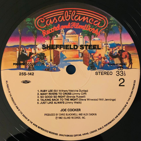 Joe Cocker - Sheffield Steel (Vinyl, LP, Album, Stereo) Very Good Plus (VG+) / Very Good Plus (VG+)
