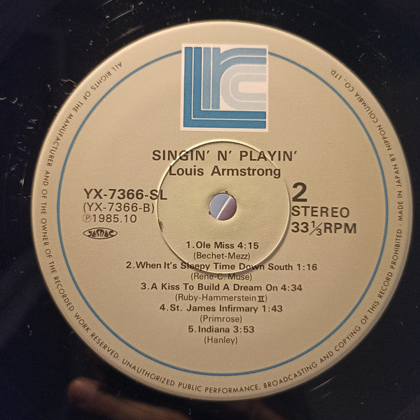 Louis Armstrong - Singin' n' Playin' (Vinyl, LP, Compilation) Very Good Plus (VG+) / Very Good (VG)