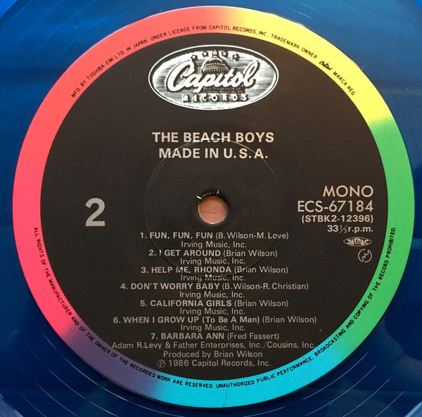 The Beach Boys - Made In USA (2xVinyl, LP, Compilation, Stereo, Mono) Very Good Plus (VG+) / Very Good Plus (VG+)
