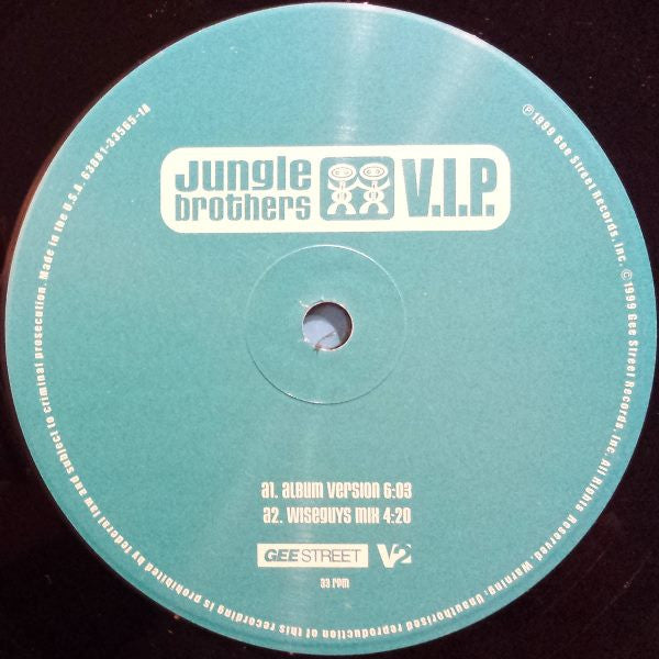 Jungle Brothers - V.I.P. (2xVinyl, 12") Very Good (VG) / Very Good Plus (VG+)