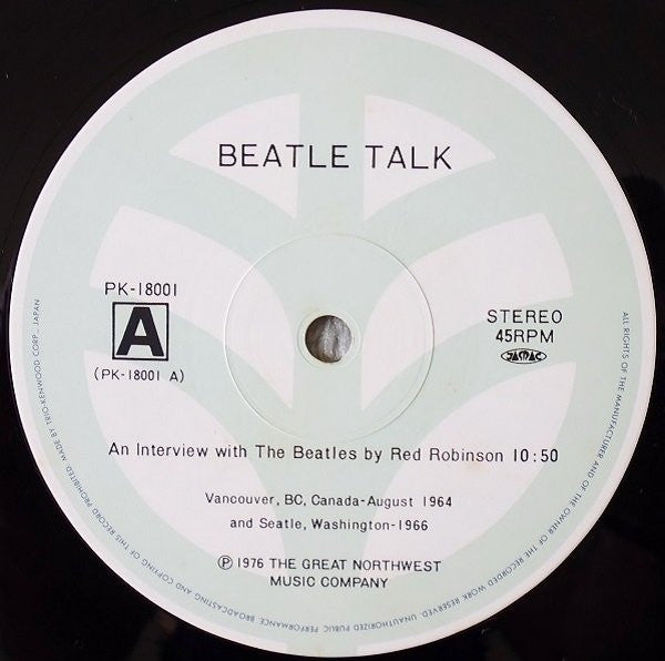 Red Robinson - Beatle Talk... The Way They Were '64 (Vinyl, 12", 45 RPM, Numbered, Mono) Very Good Plus (VG+) / Very Good Plus (VG+)