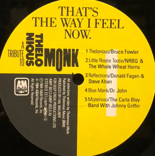 Various - That's The Way I Feel Now - A Tribute To Thelonious Monk ...