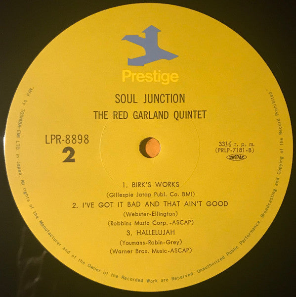 The Red Garland Quintet - Soul Junction (Vinyl, LP, Album, Reissue, Mono) Near Mint (NM or M-) / Good Plus (G+)