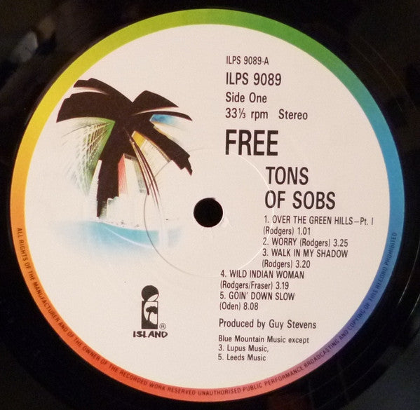 Free - Tons Of Sobs (Vinyl, LP, Album, Reissue, Stereo) Very Good Plus (VG+) / Very Good (VG)