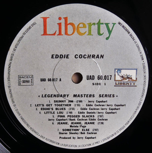 Eddie Cochran - Legendary Masters Series (2xVinyl, LP, Compilation, Mono) Good Plus (G+) / Very Good (VG)