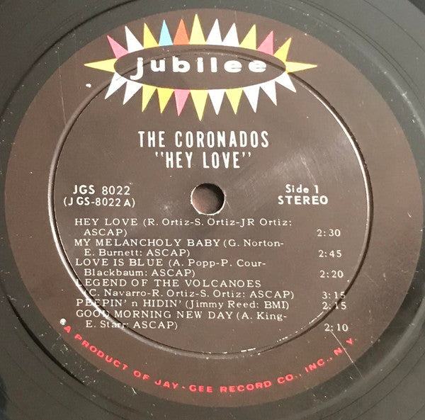 The Coronados - Hey, Love (Vinyl, LP, Album) Good Plus (G+) / Good (G)