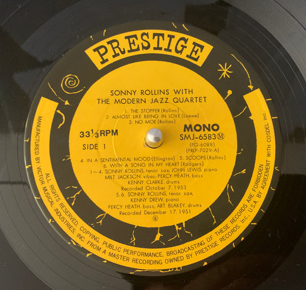 Sonny Rollins - Sonny Rollins With The Modern Jazz Quartet (Vinyl, ...