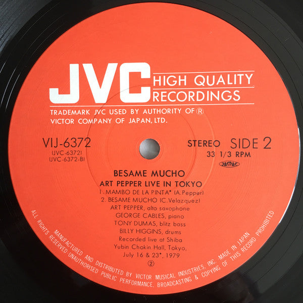 Art Pepper - Besame Mucho / Art Pepper Live In Tokyo (Vinyl, LP, Al...