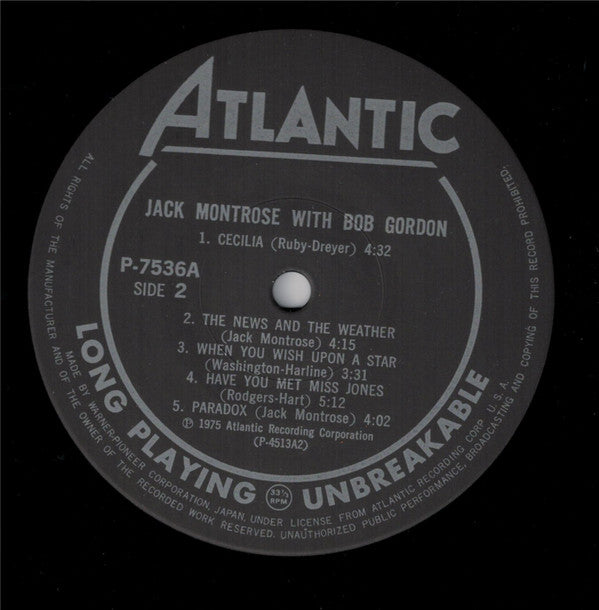 Jack Montrose - Arranged/Played/Composed (Vinyl, LP, Album, Reissue) Very Good Plus (VG+) / Very Good (VG)