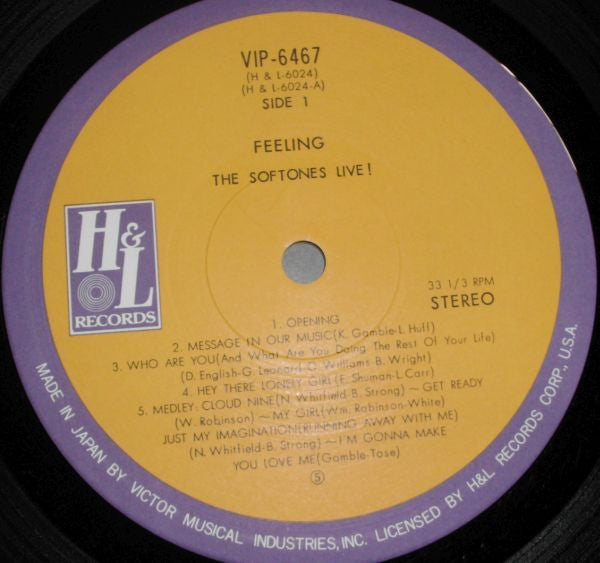 The Softones - Feeling Live! (Vinyl, LP, Album)