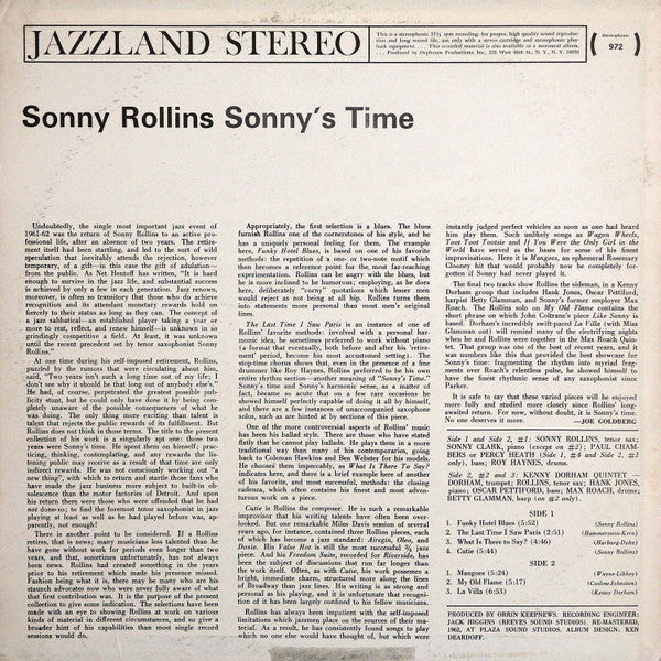 Sonny Rollins - Sonny's Time (Vinyl, LP, Compilation, Reissue, Rema...