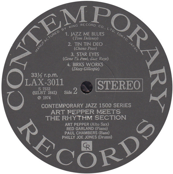 Art Pepper - Art Pepper Meets The Rhythm Section (Vinyl, LP, Album, Limited Edition, Reissue, Stereo) Very Good Plus (VG+) / Very Good (VG)