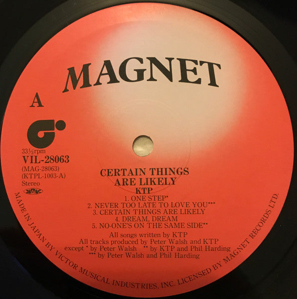 Kissing The Pink - Certain Things Are Likely (Vinyl, LP, Album) Very Good (VG) / Very Good (VG)