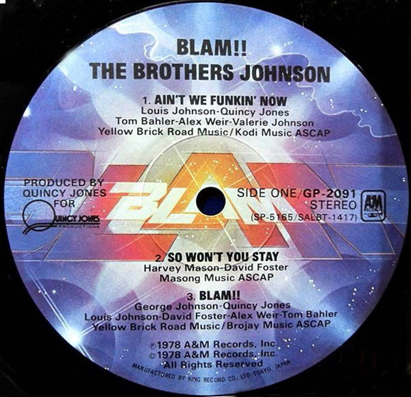 Brothers Johnson - Blam!! (Vinyl, LP, Album) Very Good Plus (VG+) / Very Good Plus (VG+)