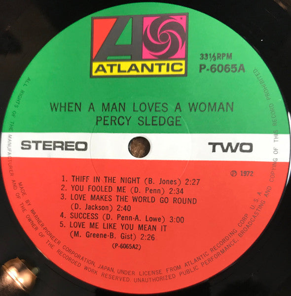 Percy Sledge - When A Man Loves A Woman (Vinyl, LP, Album) Very Good Plus (VG+) / Good Plus (G+)