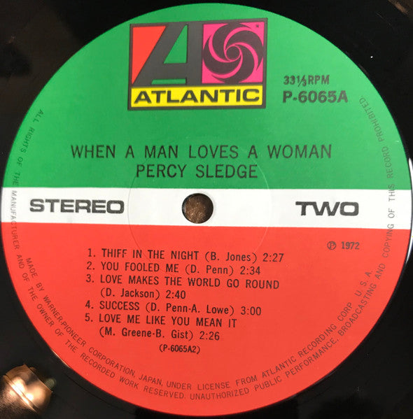 Percy Sledge - When A Man Loves A Woman (Vinyl, LP, Album) Very Good Plus (VG+) / Very Good Plus (VG+)