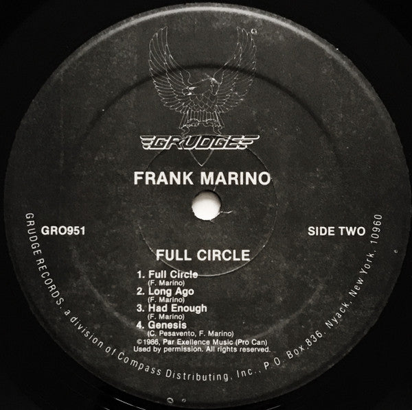 Frank Marino - Full Circle (Vinyl, LP, Album) Very Good Plus (VG+) / Very Good Plus (VG+)