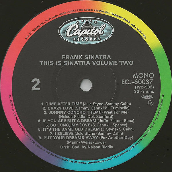 Frank Sinatra - This Is Sinatra Volume Two (Vinyl, LP, Compilation, Reissue, Mono) Very Good Plus (VG+) / Very Good (VG)