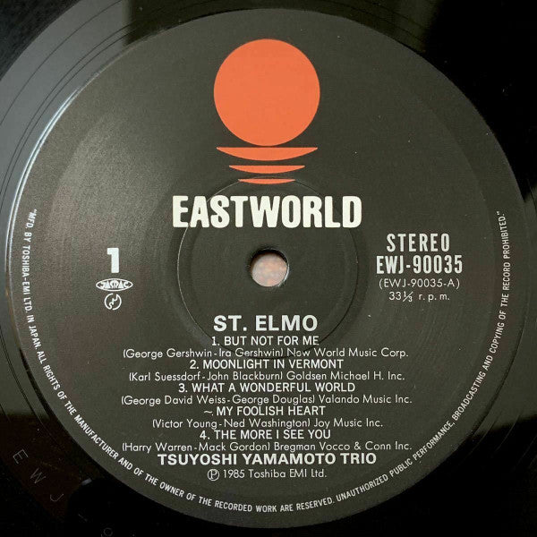 Tsuyoshi Yamamoto Trio - St. Elmo (Vinyl, LP, Album, Stereo) Very Good Plus (VG+) / Very Good (VG)