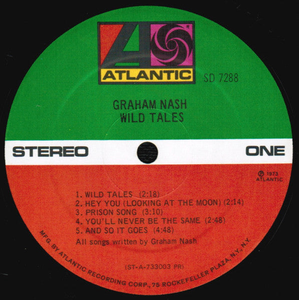 Graham Nash - Wild Tales (Vinyl, LP, Album, Stereo) Very Good (VG) / Very Good (VG)
