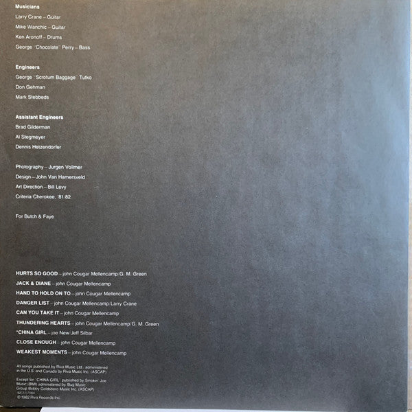 John Cougar Mellencamp - American Fool (Vinyl, LP, Album, Stereo)