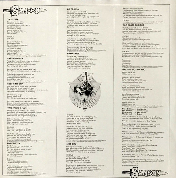 Samson (3) - Head Tactics (Vinyl, LP, Compilation) Near Mint (NM or M-) / Very Good Plus (VG+)
