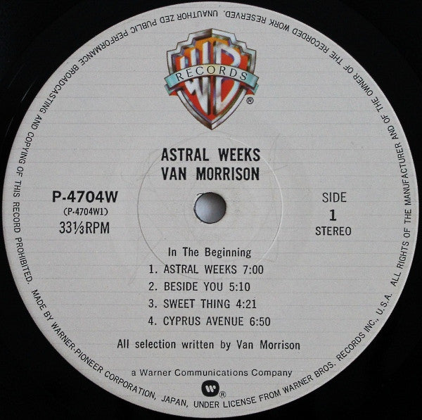 Van Morrison - Astral Weeks (Vinyl, LP, Album, Limited Edition, Reissue) Near Mint (NM or M-) / Very Good Plus (VG+)