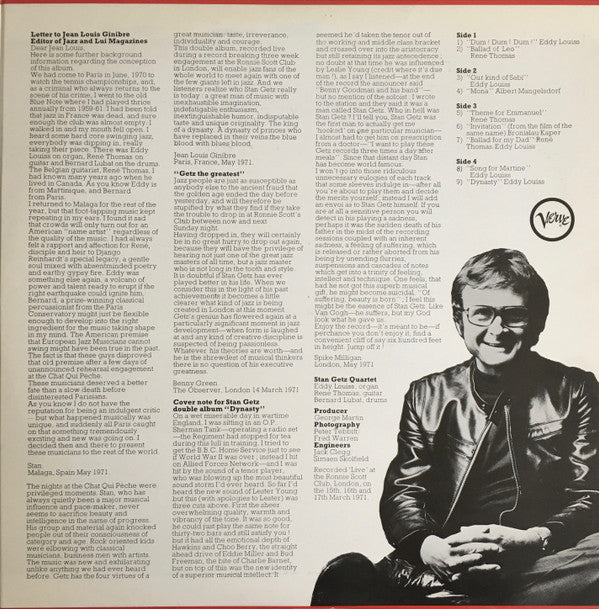 Stan Getz - Dynasty (2xVinyl, LP, Album) Good Plus (G+) / Good Plus (G+)
