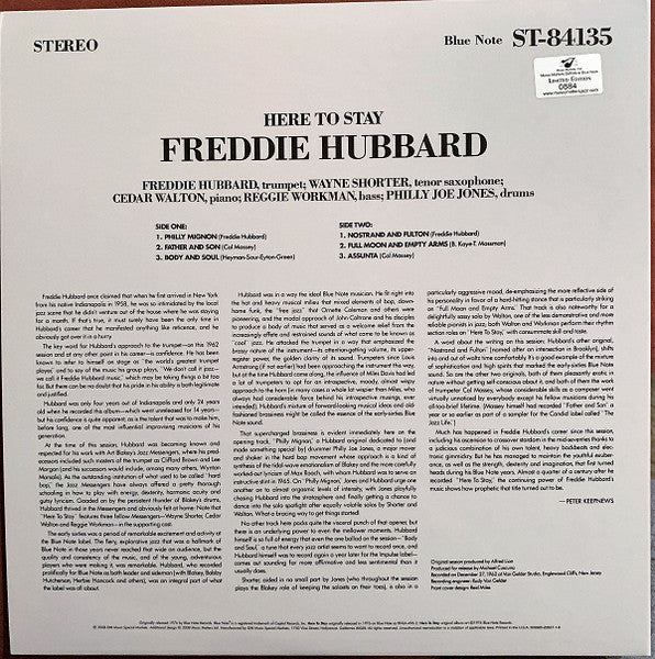 Freddie Hubbard - Here To Stay (2xVinyl, 12", 45 RPM, Album, Reissue, Remastered, Limited Edition) Very Good Plus (VG+) / Near Mint (NM or M-)