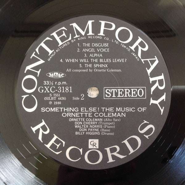 Ornette Coleman - Something Else! The Music Of Ornette Coleman (Vinyl, LP, Album, Reissue) Near Mint (NM or M-) / Very Good (VG)