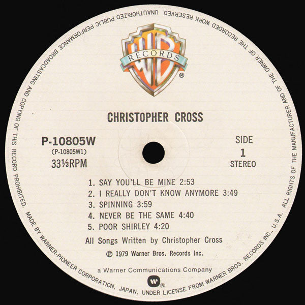 Christopher Cross - Christopher Cross (Vinyl, LP, Album)