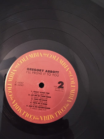 Gregory Abbott - I'll Prove It To You (Vinyl, LP, Album) Very Good Plus (VG+) / Good Plus (G+)