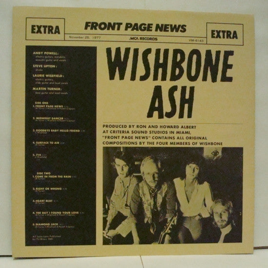 Wishbone Ash - Front Page News = フロント・ページ・ニュース (Vinyl, LP, Album)