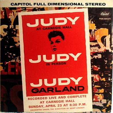 Judy Garland - Judy At Carnegie Hall - Judy In Person (2xVinyl, LP, Album, Reissue, Stereo) Very Good Plus (VG+) / Very Good (VG)