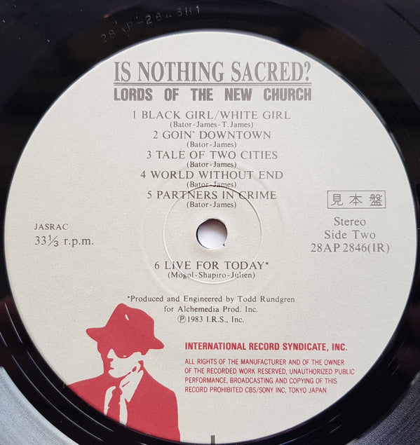 Lords Of The New Church - Is Nothing Sacred? (Vinyl, LP, Album, Promo) Near Mint (NM or M-) / Near Mint (NM or M-)