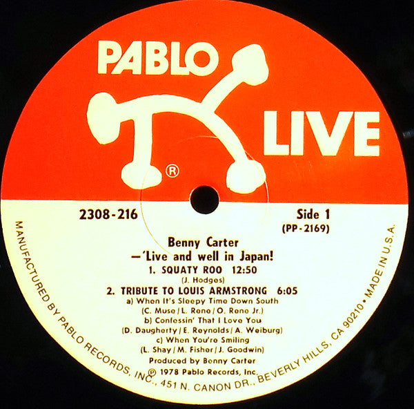 Benny Carter - 'Live And Well In Japan! (Vinyl, LP, Album)