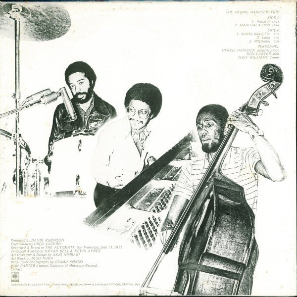 Herbie Hancock Trio - The Herbie Hancock Trio (Vinyl, LP, Album)
